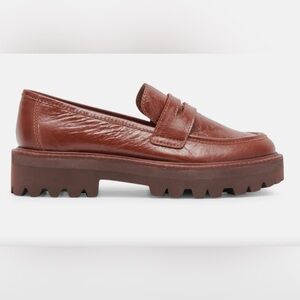 Dolce Vita Malila loafers in brown crinkle patent